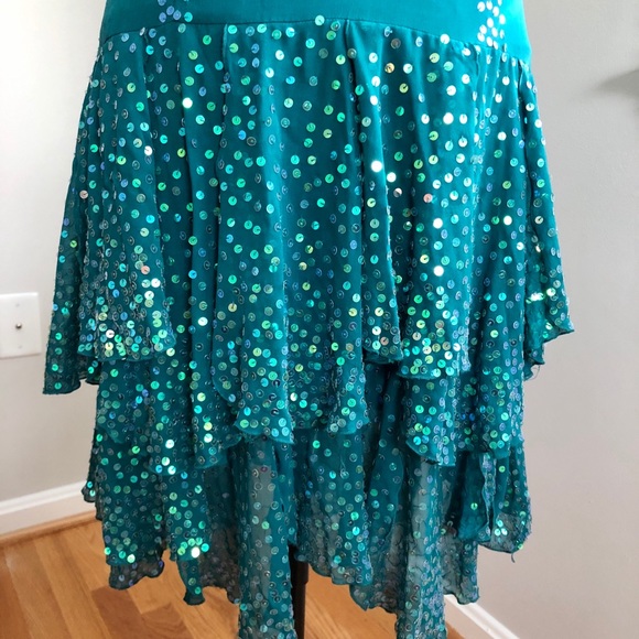 Bebe Green Sparkle/Sequin Dress - Picture 5 of 6